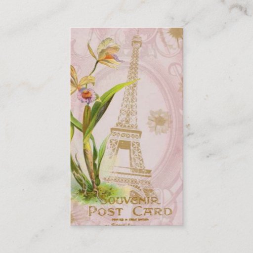 Customizable French Eiffel Tower Antique Style Business Cards