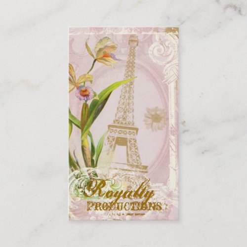 French Eiffel Tower Antique Style Business Cards
