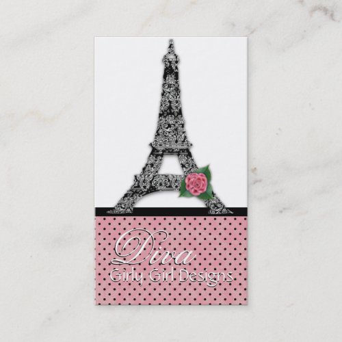 French Eiffel Tower Girly Girl Diva Business Cards