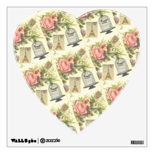 French Eiffel Tower Vintage Paris Theme Wall Sticker