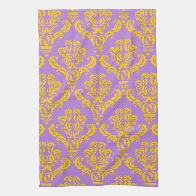 French Empire Damask Pattern #4 Towel (Vertical)