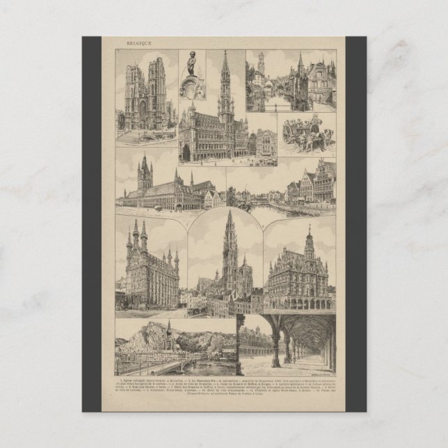 French Encyclopedia 1920, Belgium Postcard (Front)