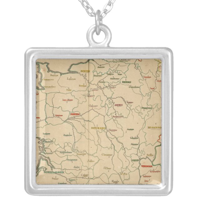 French Establishments Silver Plated Necklace (Front)