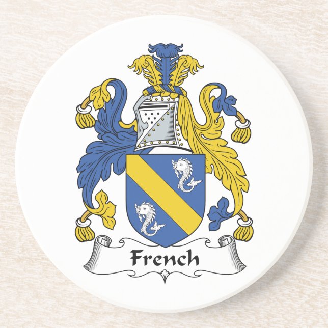 French Family Crest Coaster (Front)