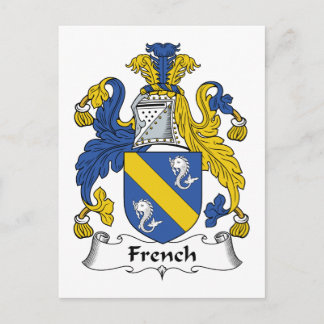 French Family Crest Postcard