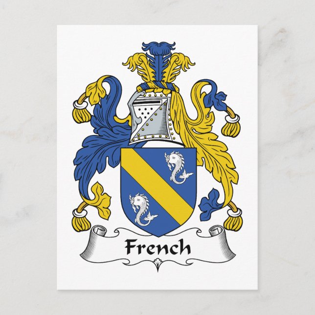 French Family Crest Postcard (Front)