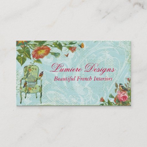 Customizable French Fandango Garden Business Card Template