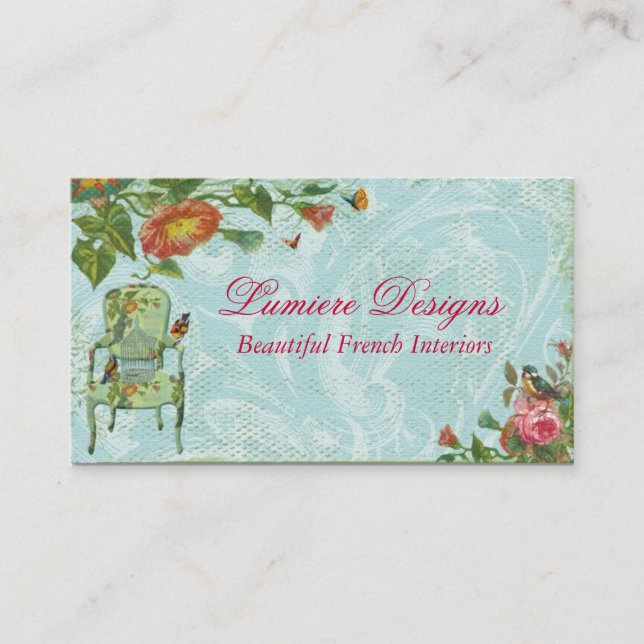 French Fandango Garden Business Card (Front)