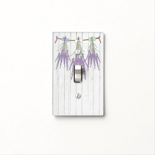 French Farmhouse Lavender Bundle and Bows Light Switch Cover
