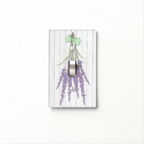 French Farmhouse Lavender Bundle Green Bow Light Switch Cover
