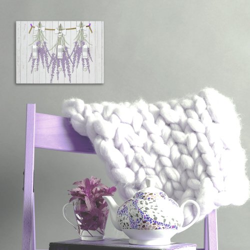 French Farmhouse Lavender Bundles White Bow Light Switch Cover