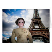 French Fashion Doll w Eiffel Tower Card (Front Horizontal)