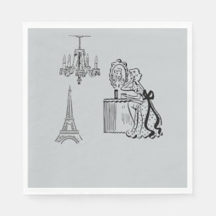French Fashion Paris Theme Party Paper Napkins