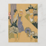French Fashion - Purple and Black Postcard