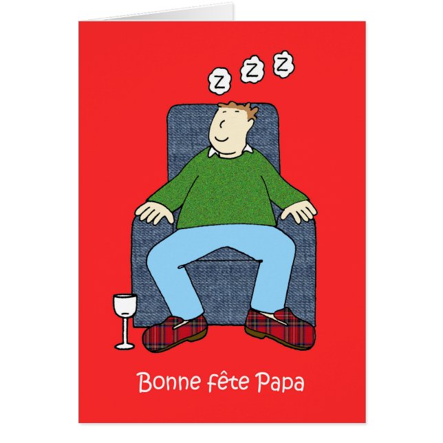 French Father's Day Cartoon Humor Cards (Front)