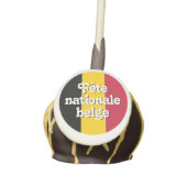 French Fête nationale belge Belgian Flag Cake Pops (Front)