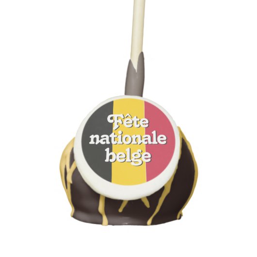 French Fête nationale belge Belgian Flag Cake Pops (Front)