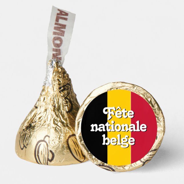 French Fête nationale belge Belgian Flag Hershey®'s Kisses® (Front)