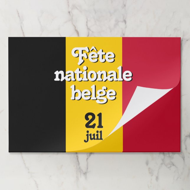 French Fête nationale belge Belgian Flag Paper Pad (Folded)