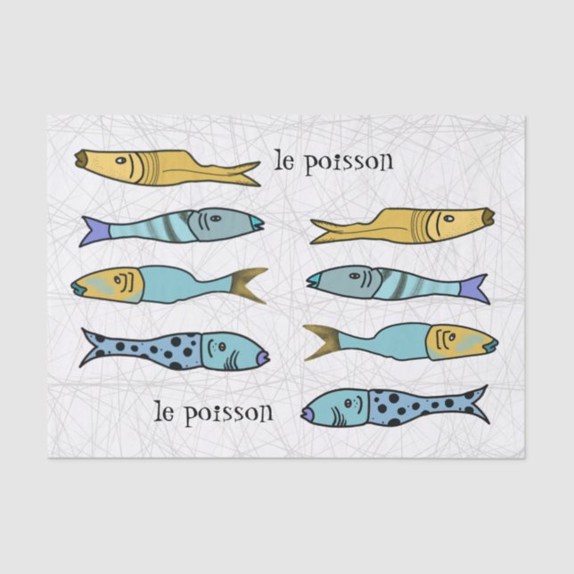 French Fish Tissue Paper (Front)