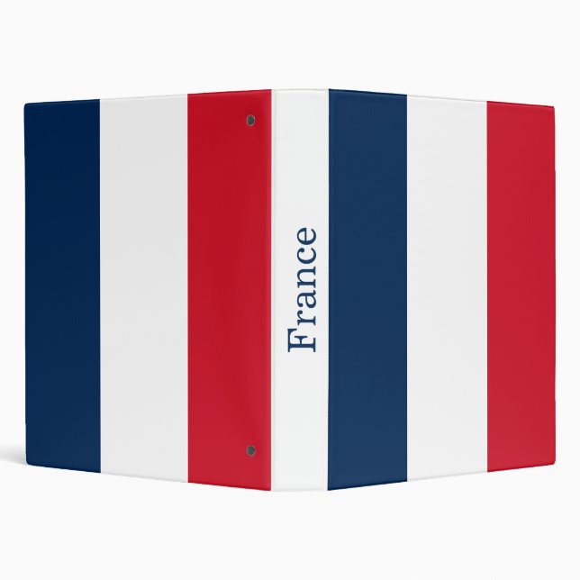 French Flag 3 Ring Binder (Background)