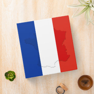 French flag 3 ring binder
