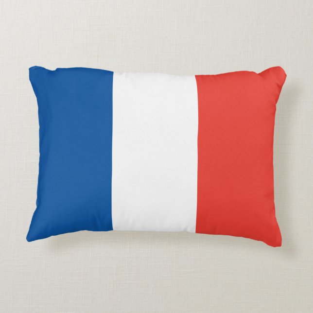 French Flag Accent Pillow (Back)