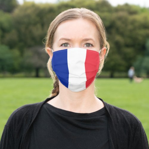 French Flag Adult Cloth Face Mask