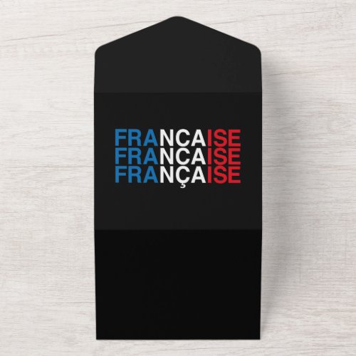 FRENCH Flag All In One Invitation