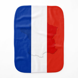 French flag baby burp cloth