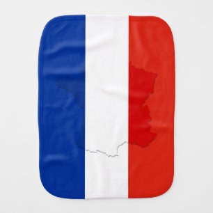 French flag baby burp cloth