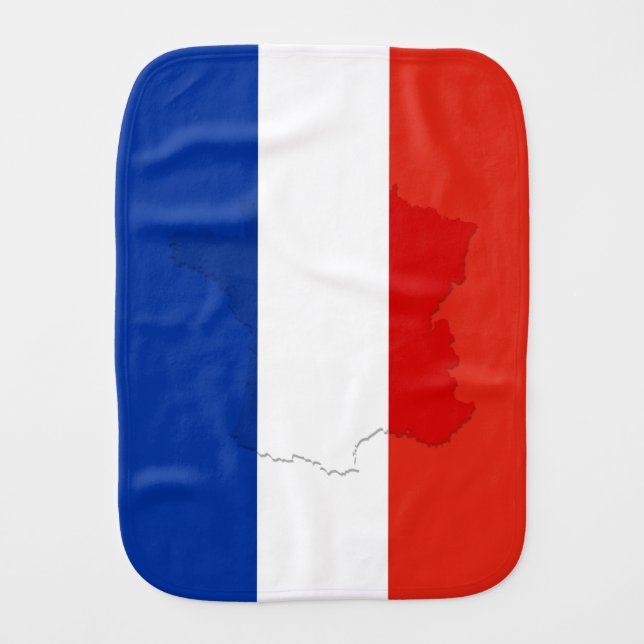 French flag baby burp cloth (Front)