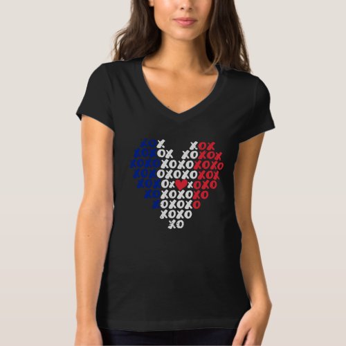 French Flag Bastille Day Xs  Os Love Heart T_Shirt