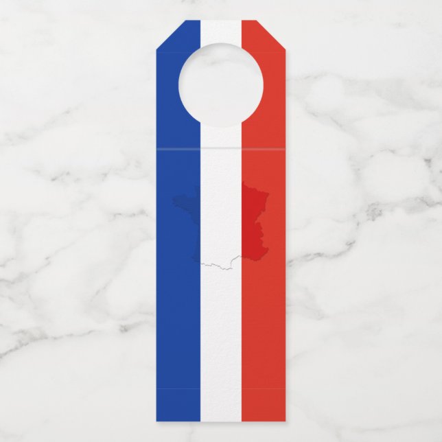 French flag bottle hanger tag (Front)