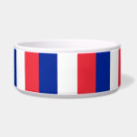 French Flag Bowl<br><div class="desc">This design features the national flag of France (officially the French Republic, République française), which is a country consisting of metropolitan France in Western Europe and several overseas regions and territories. The metropolitan area of France extends from the Mediterranean Sea to the English Channel and the North Sea, and from...</div>