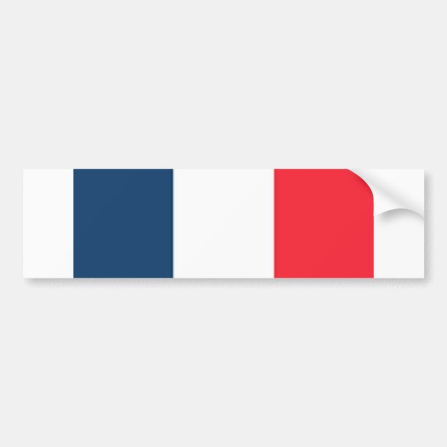 French Flag Bumper Sticker (Front)