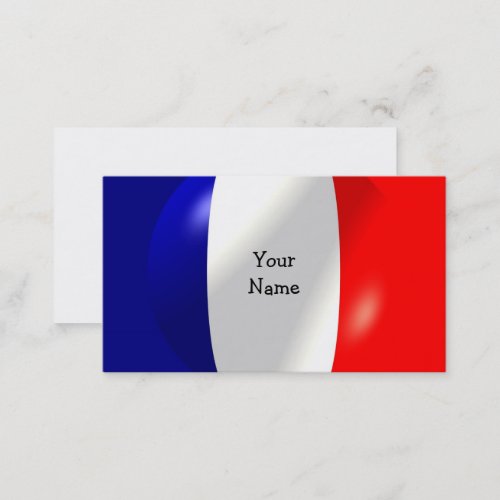 French Flag Business Card