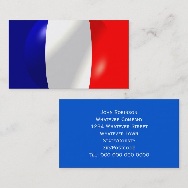 French Flag Business Card (Front/Back)
