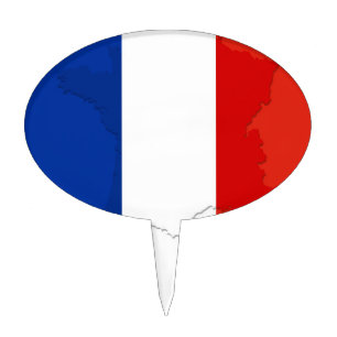 French flag cake topper