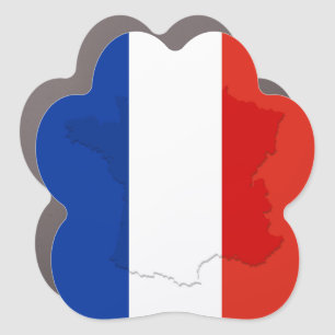 French flag car magnet