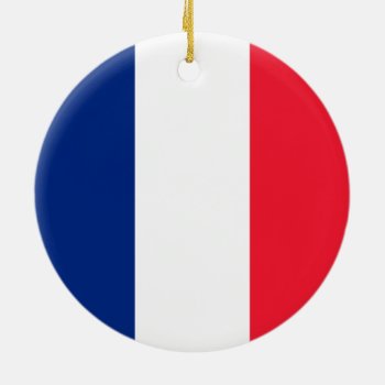 French Flag Ceramic Ornament by Classicville at Zazzle
