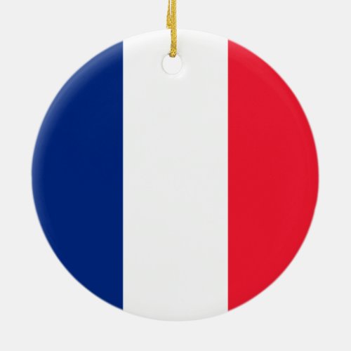 French Flag Ceramic Ornament