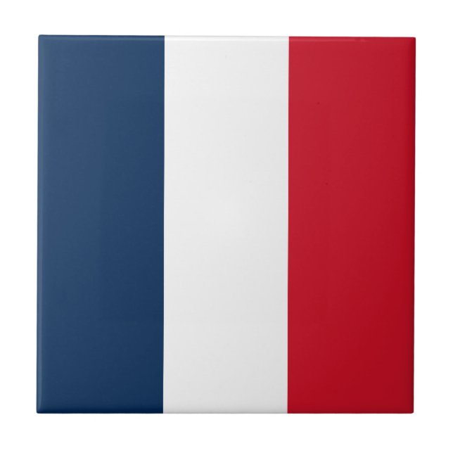 French Flag Ceramic Tile (Front)