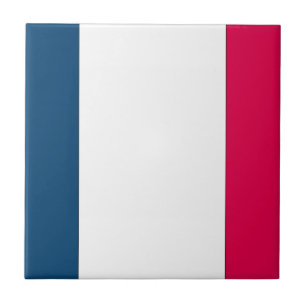 French Flag Ceramic Tile