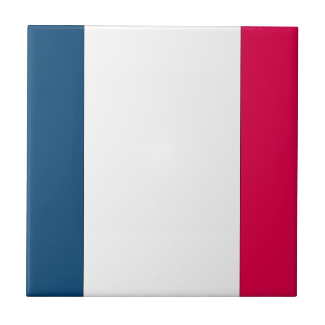 French Flag Ceramic Tile (Front)