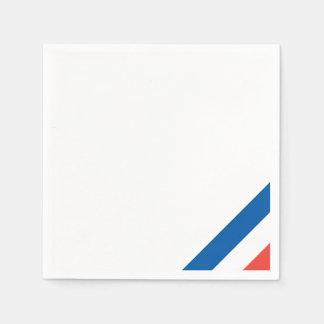 French Flag: Chic Tricolor Bastille Day Party Napkins