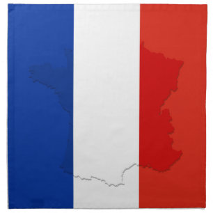 French flag cloth napkin