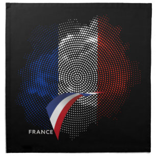 French flag cloth napkin