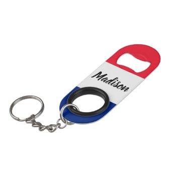 French Flag Custom Name Or Text Bottle Opener by Classicville at Zazzle
