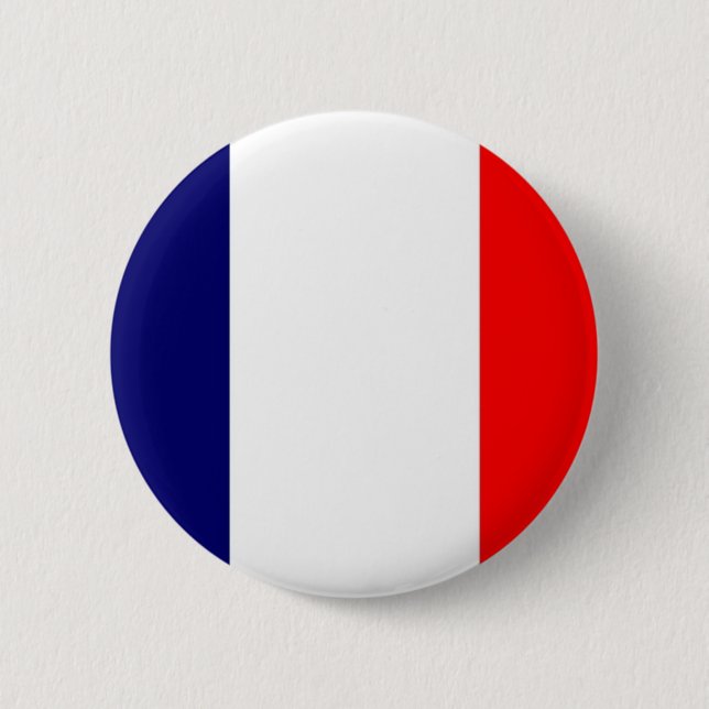 French Flag Design - OUI ! Button (Front)